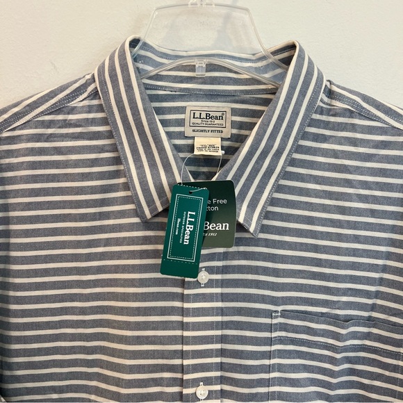 L.L. Bean Other - LL Bean Shirt Mens 2XL Wrinkle Free Ultrasoft Cotton Button Up Slightly Fitted
